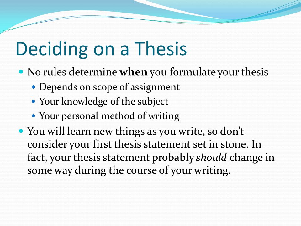 Thesis for a Research Paper Made Easy
